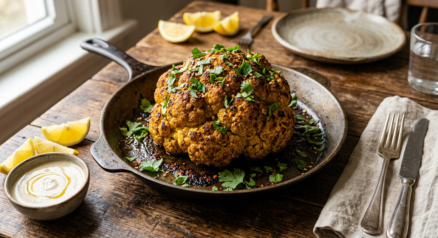 Cumin-Roasted Whole Cauliflower
