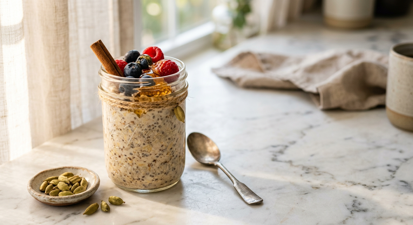 Cardamom Spiced Overnight Oats