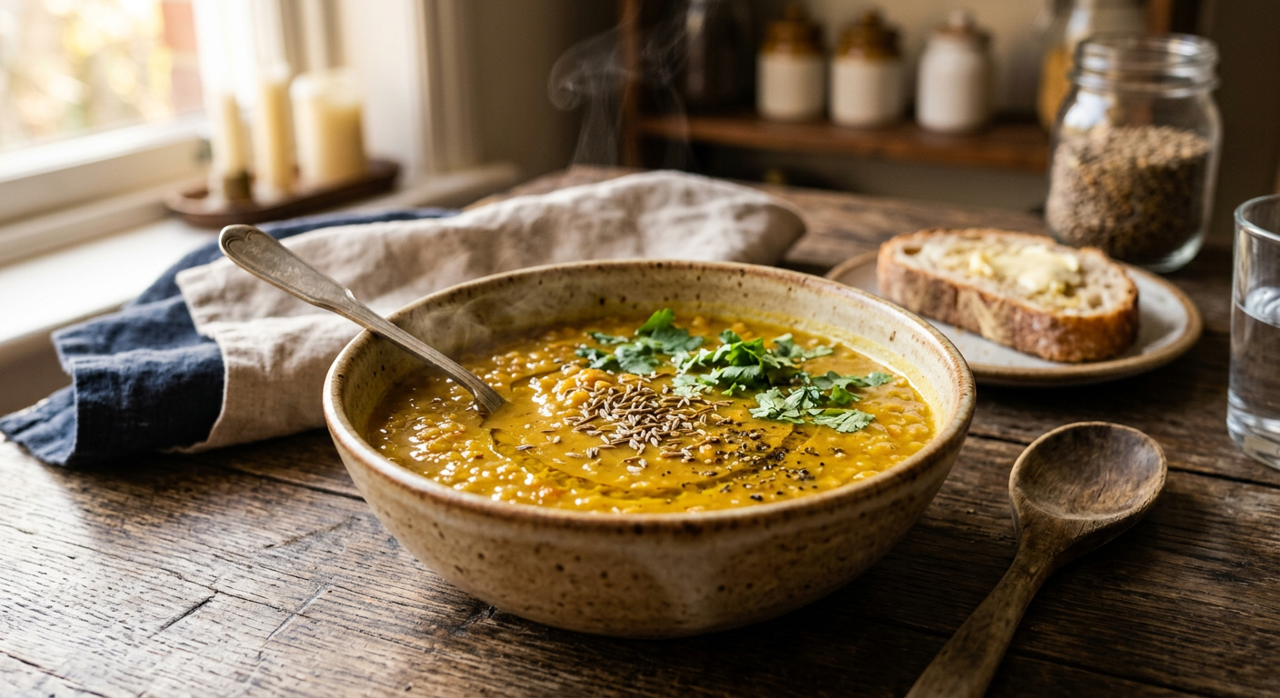 Golden Turmeric Lentil Soup